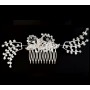 Accesoriu elegant pentru decor par AP027 Argintiu cu cristale 